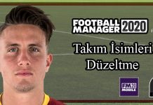 FMM 2020 Takım isimleri Düzeltme
