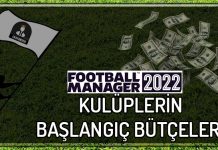 FM 2022 Kulüp Başlangıç Bütçeleri